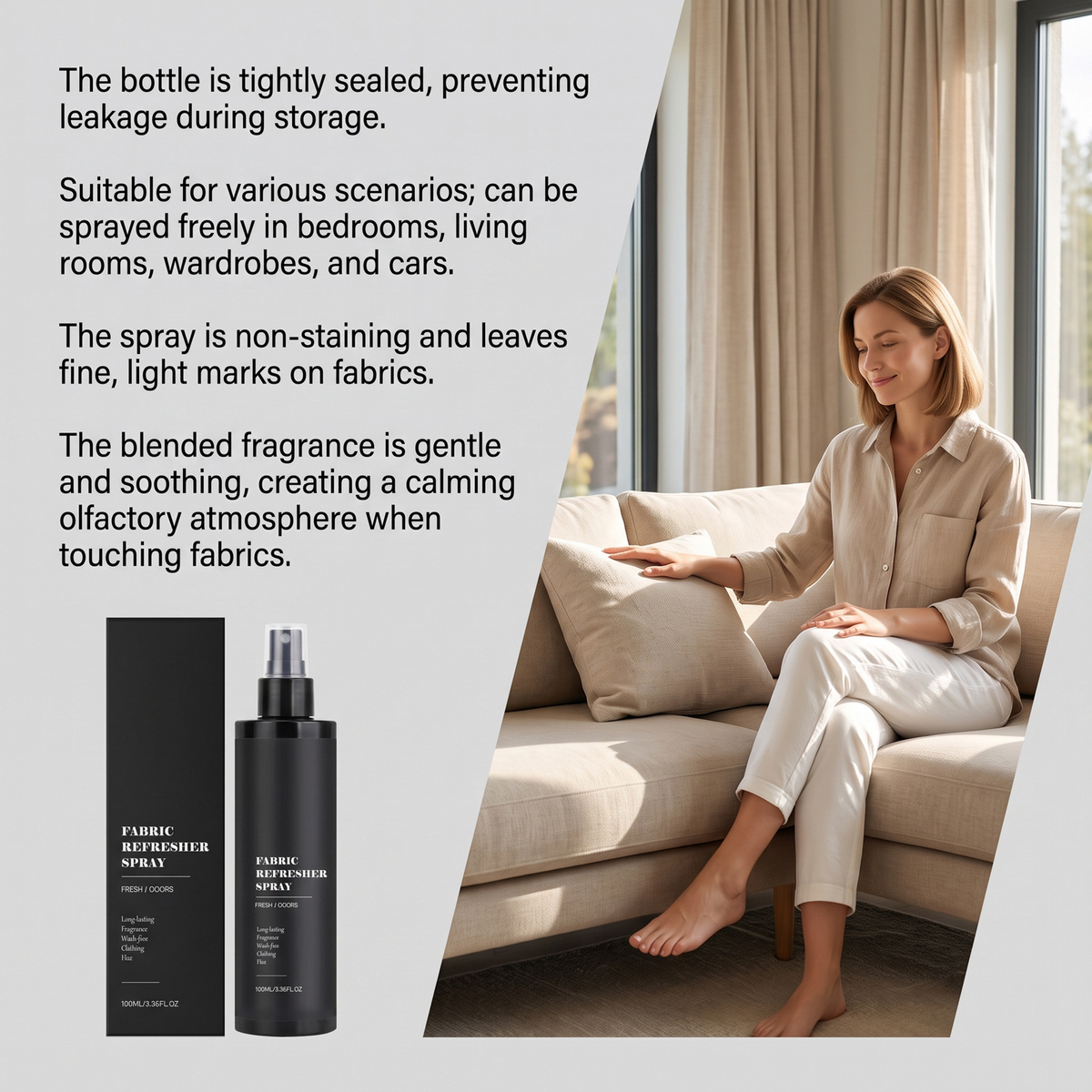 Versatile Fabric Care Spray - Portable Fine Mist Linen Refresher