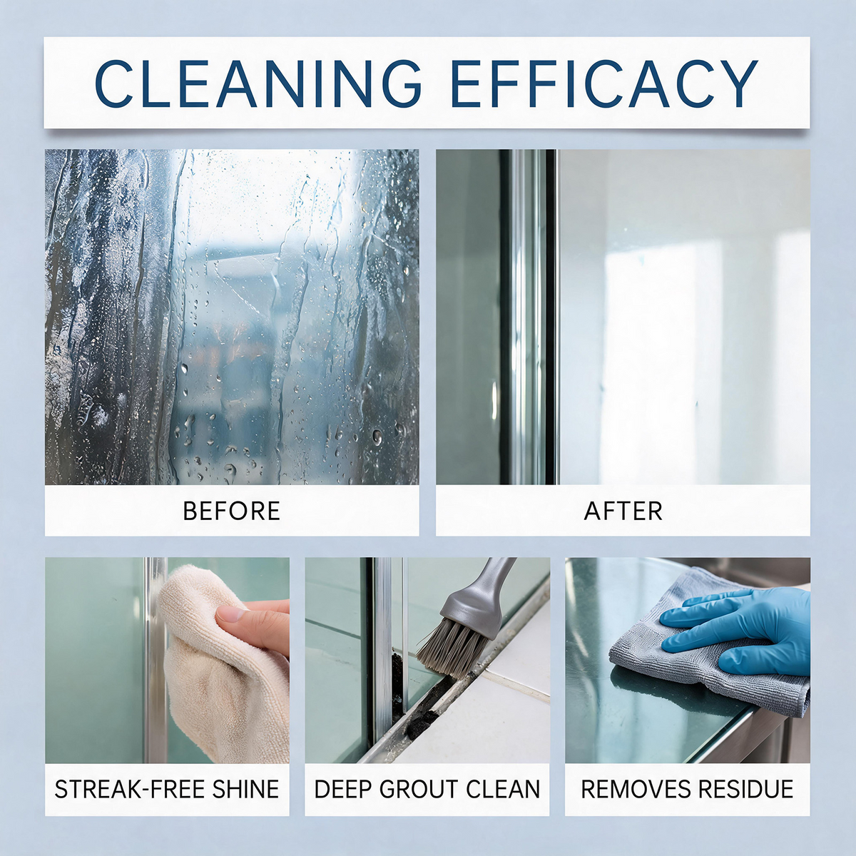 Glass & Stainless Steel Cleaner Spray for Home & Office Surfaces