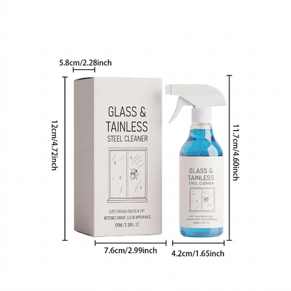 Glass & Stainless Steel Cleaner Spray for Home & Office Surfaces