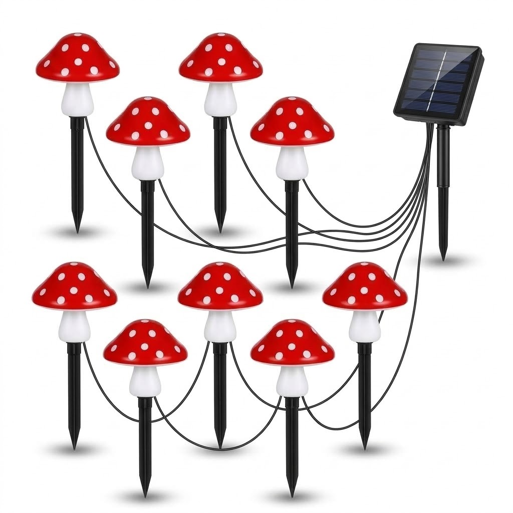 Solar Mushroom Garden Lights