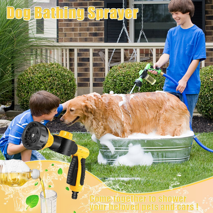 8 Pattern Garden Hose Foam Sprayer with Soap Dispenser Bottle