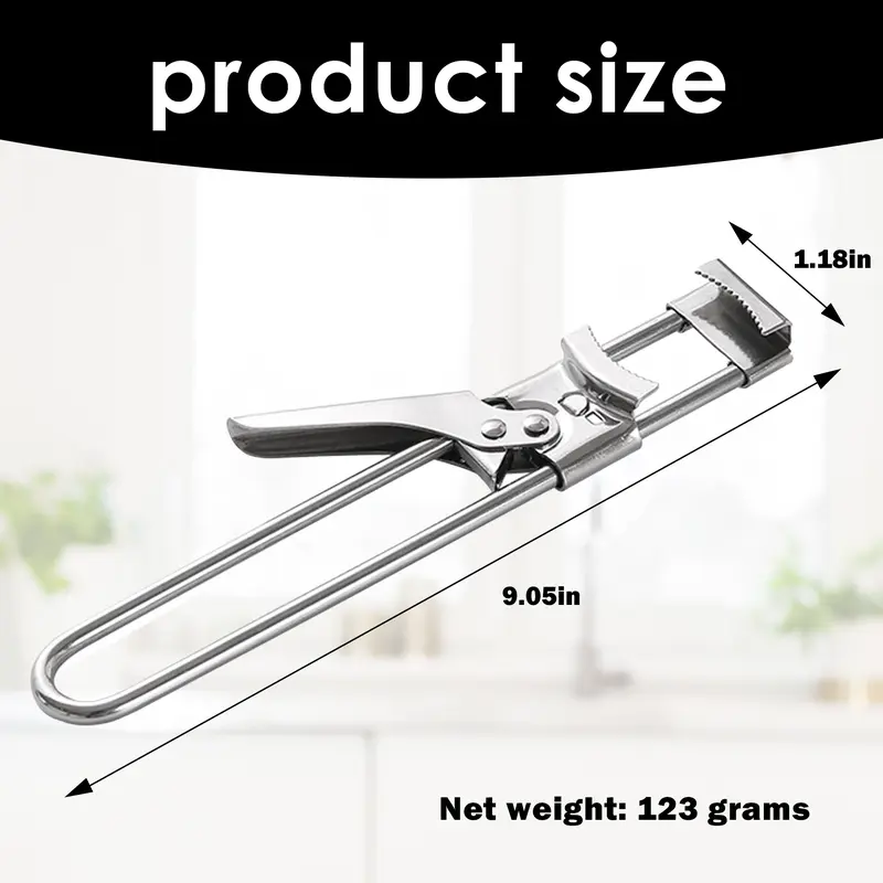 Stainless Steel Rotary Jar & Bottle Opener Tool