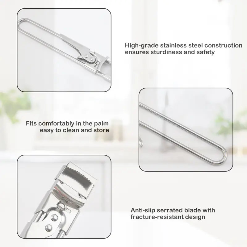 Stainless Steel Rotary Jar & Bottle Opener Tool