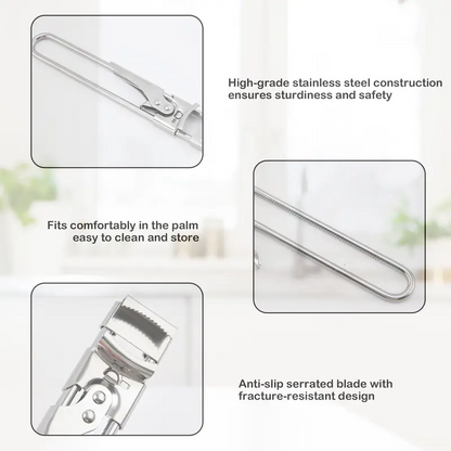 Stainless Steel Rotary Jar & Bottle Opener Tool