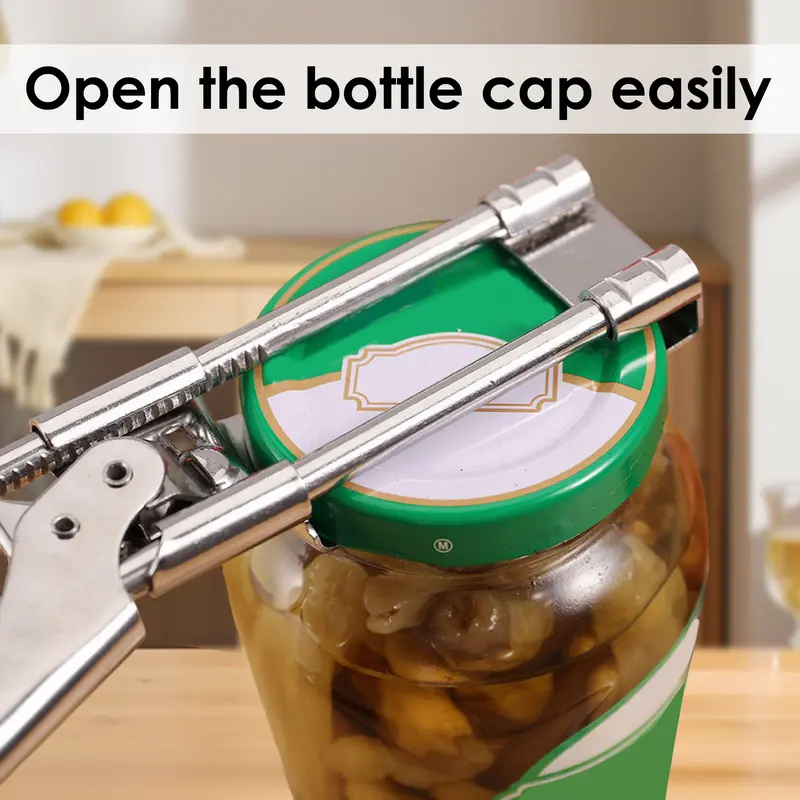 Stainless Steel Rotary Jar & Bottle Opener Tool